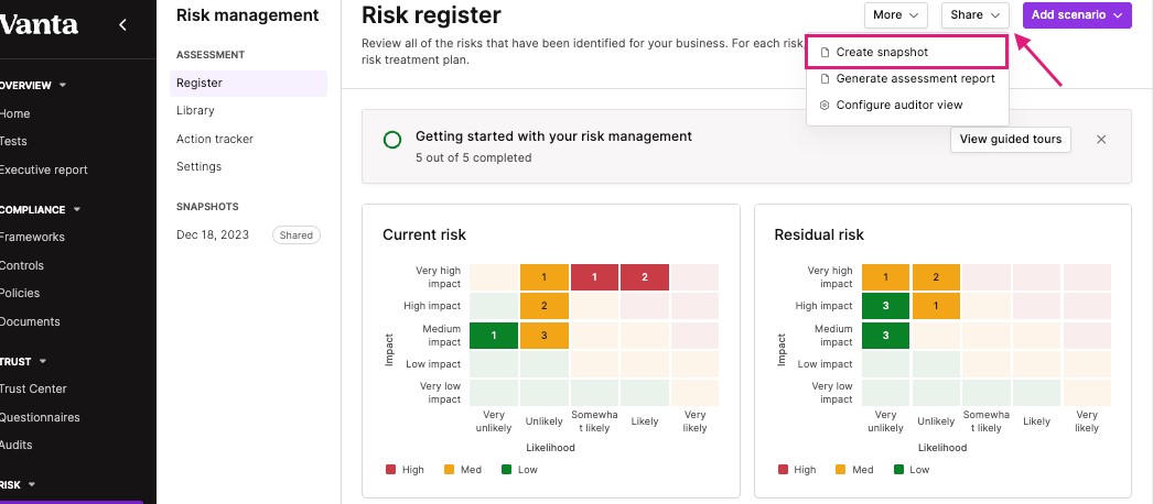 Vanta Risk Register