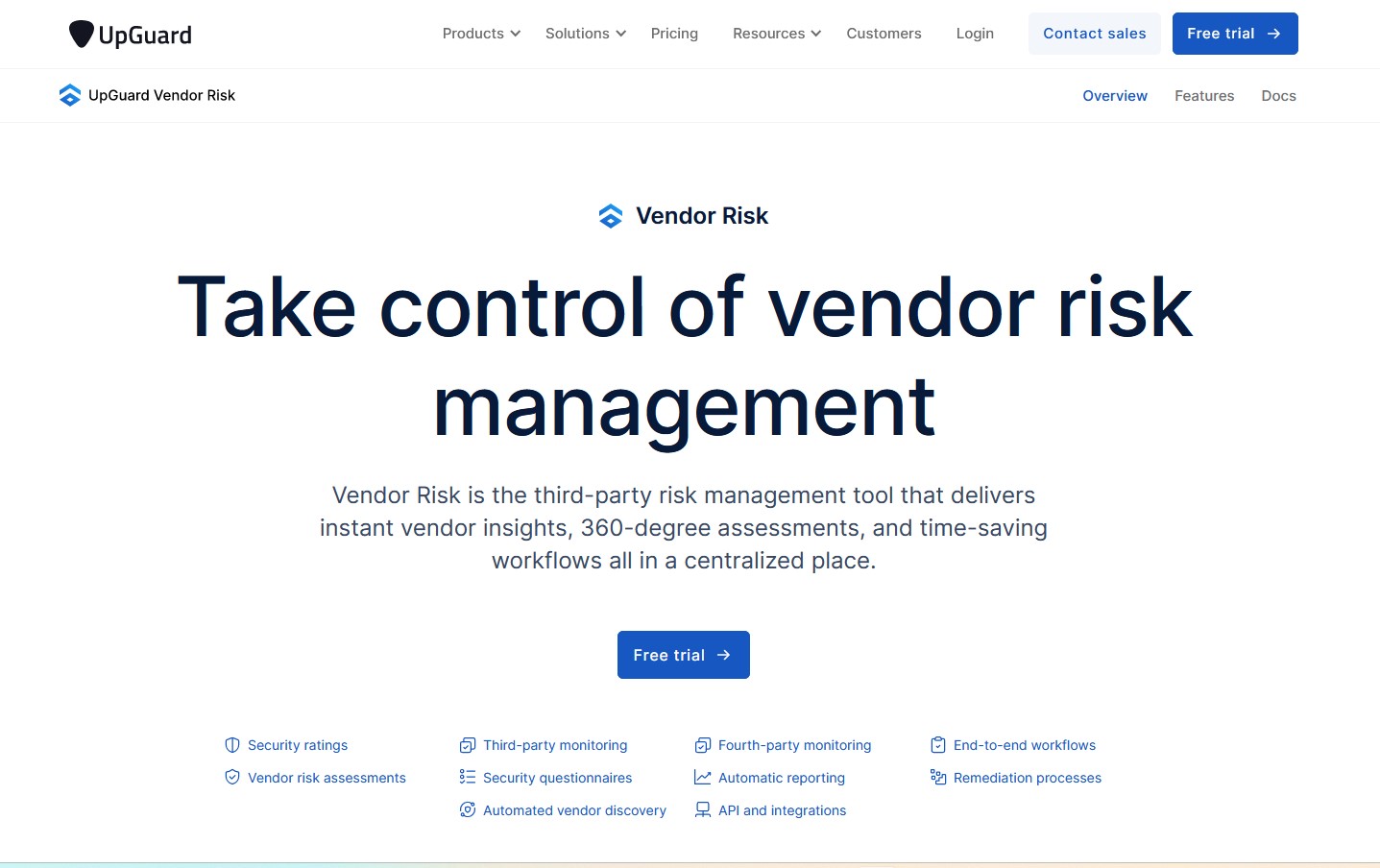 Upguard Vendor Risk Management